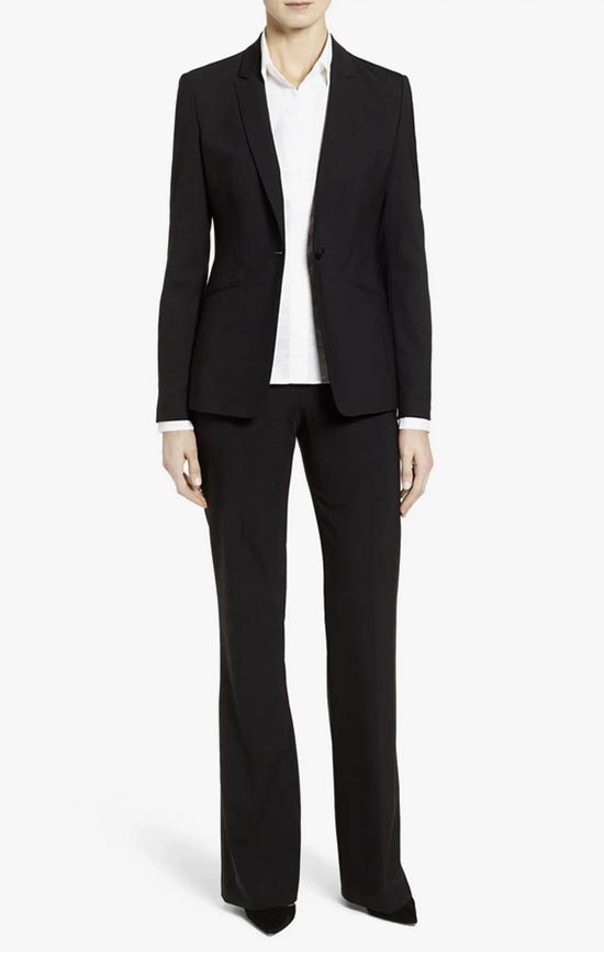 minimalist suit black with white shirt fountainof30