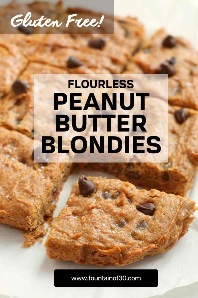 flourless peanut butter blondies recipe fountainof30
