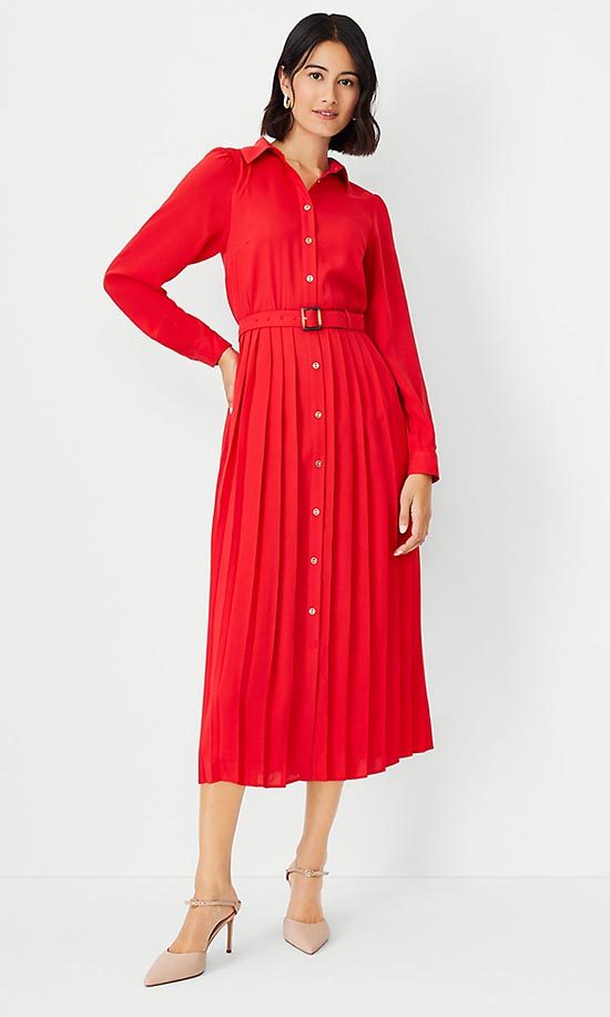 red dresse fall 2023 fashion trend