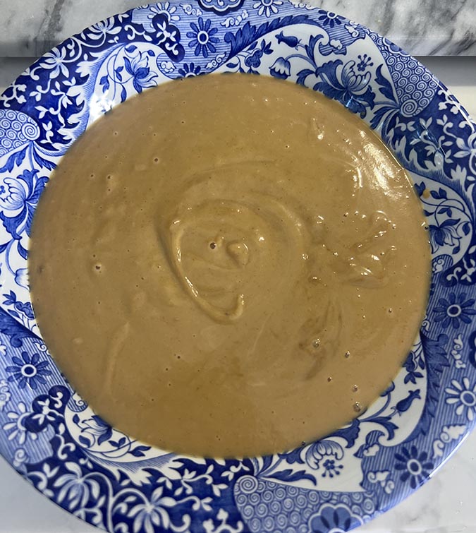 peanut saucer in a blue and white bowl fountainof30