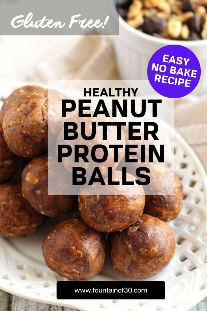 No-Bake Peanut Butter Protein Balls fountainof30