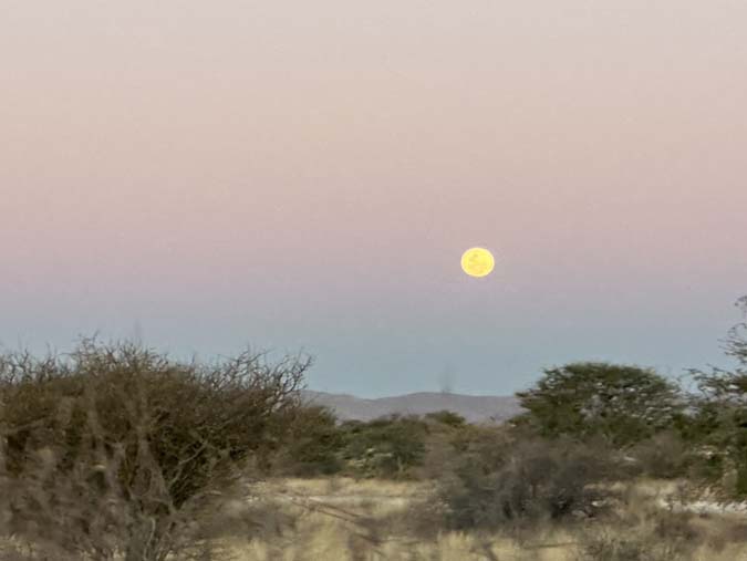 full moon in Kalahari south africa
