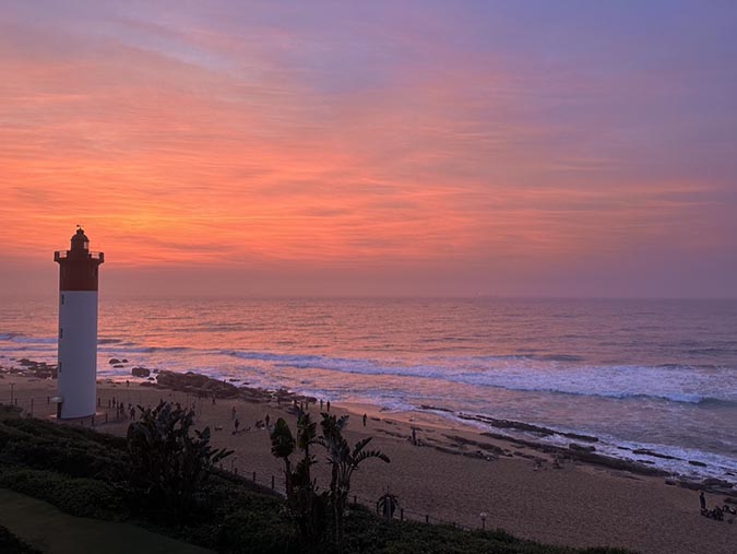 Lighthouse on the Indian Ocean - KZN sunset