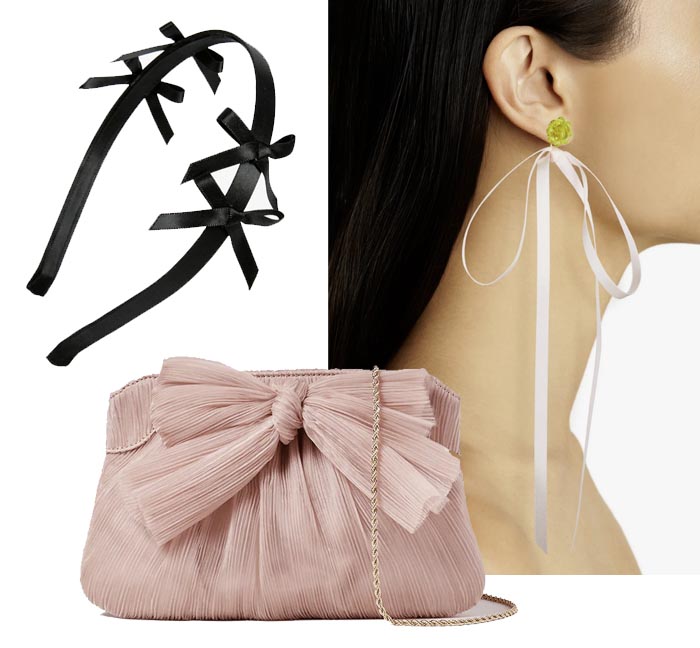 balletcore accessories bow headband ribbon earrings tulle handbag fountainof30