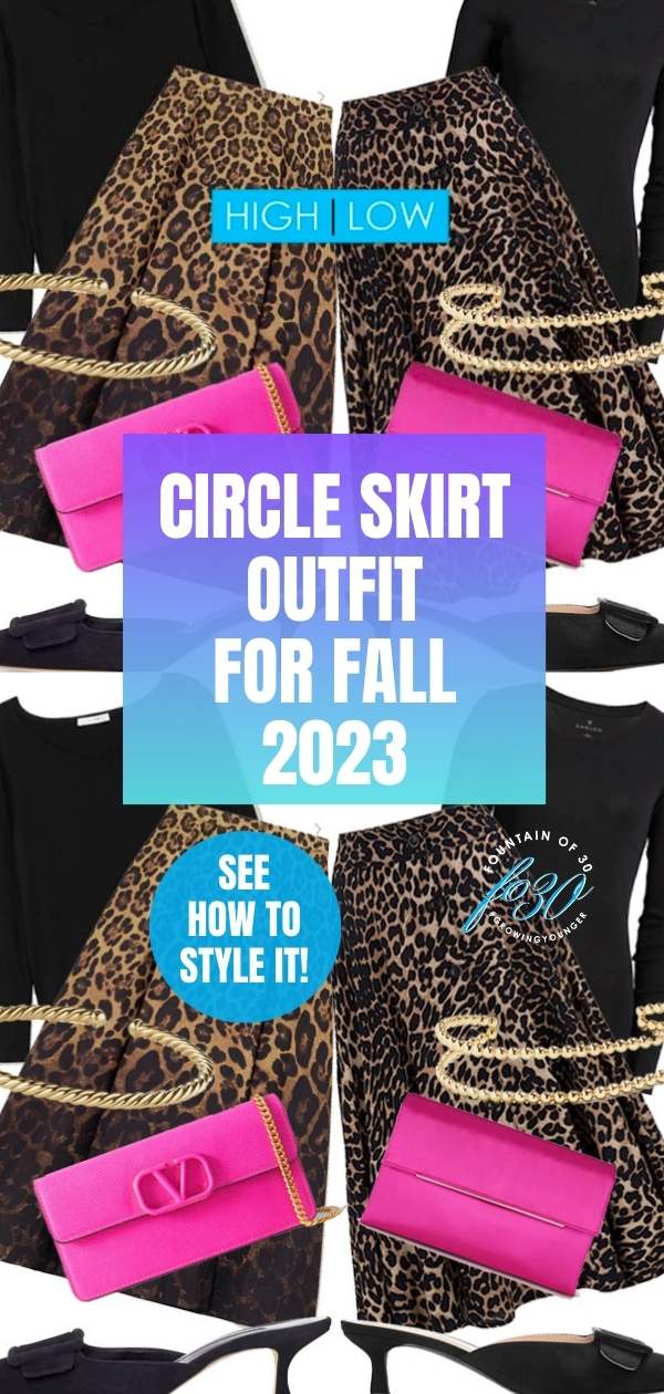circle skirt outfit for fall 2023 fountainof30