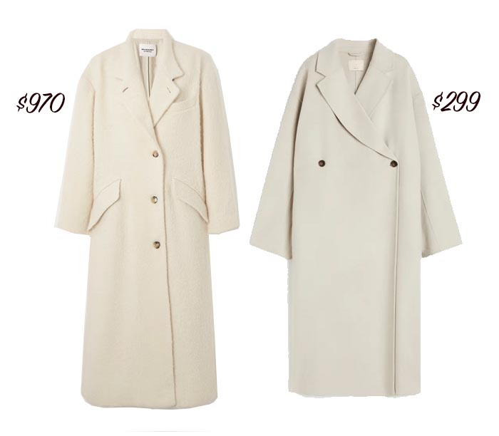 Creamy White Wool Long Coat fountainof30