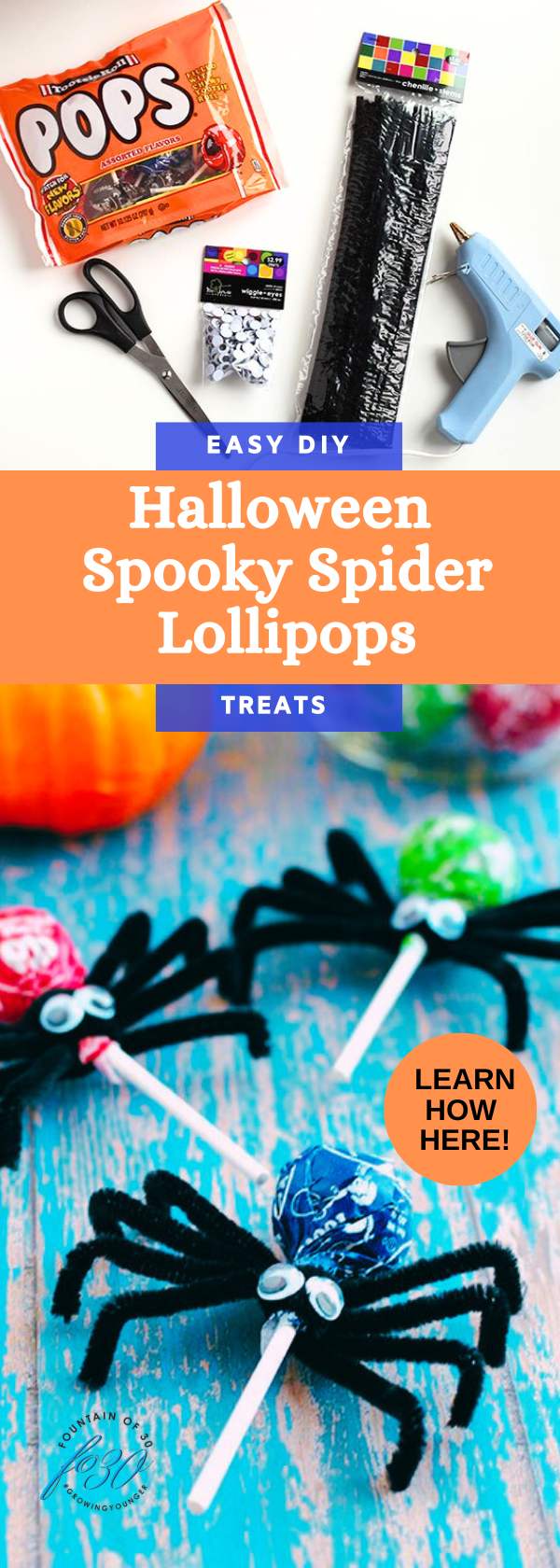 How To Make These Cute Spooky Spider Lollipops Halloween Treats fountainof30