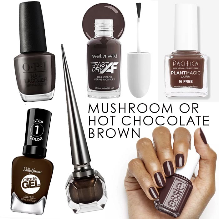 chocolate brown nail color trenf fall 2023 fountainof30