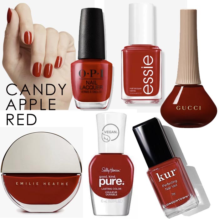 candy apple red nails fountainof30