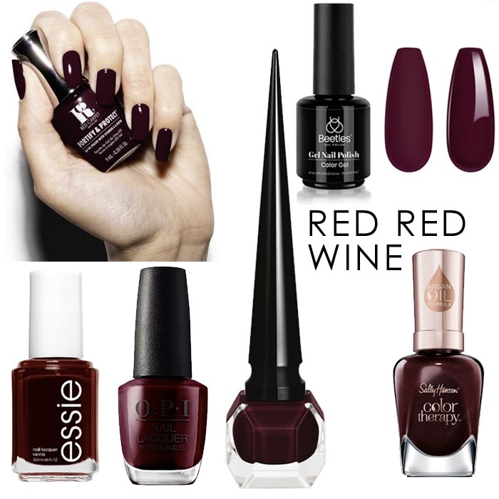 red wine nail color fountainof30