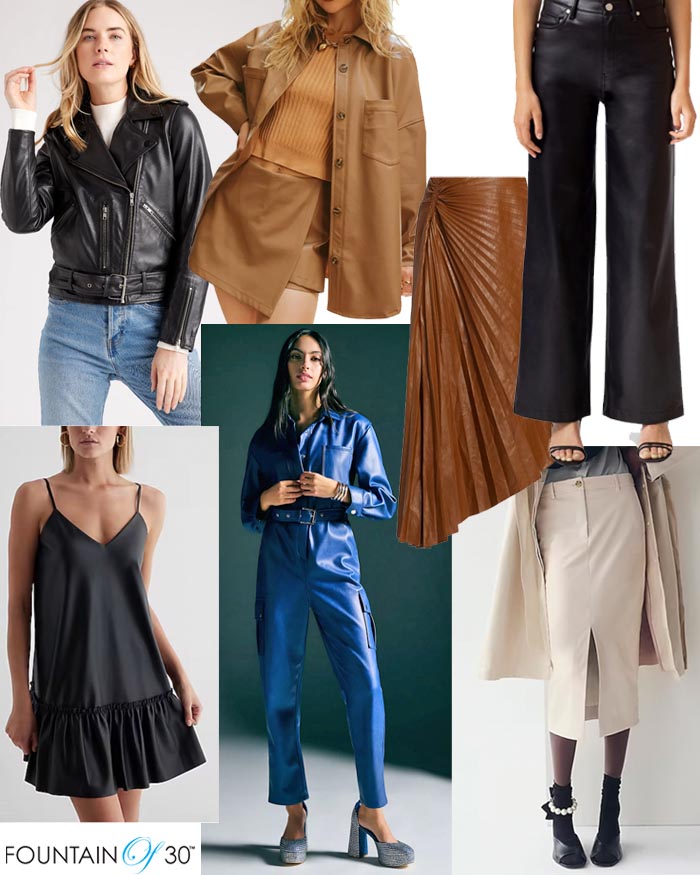 fall leather fashion trend for women over 50