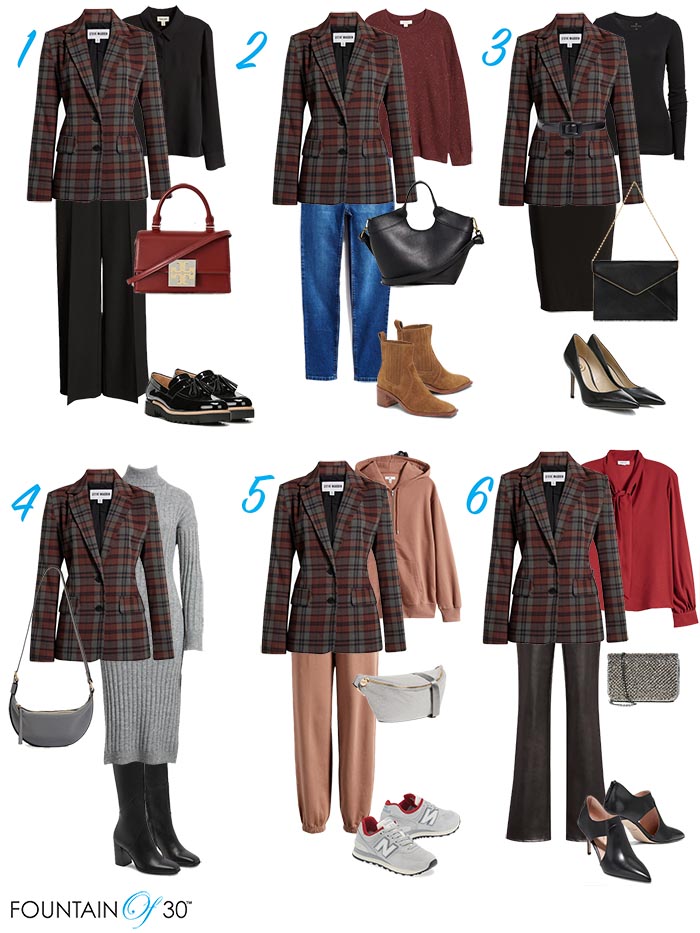 6 ways to wear a plaid blazer fountainof30