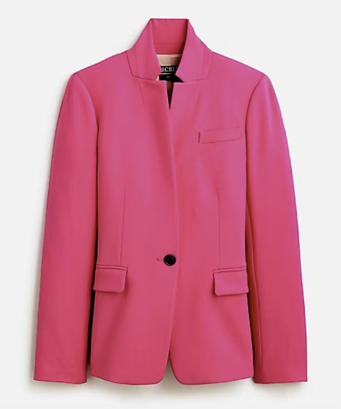 barbie core J. Crew Regent Blazer in Four-season Stretch 