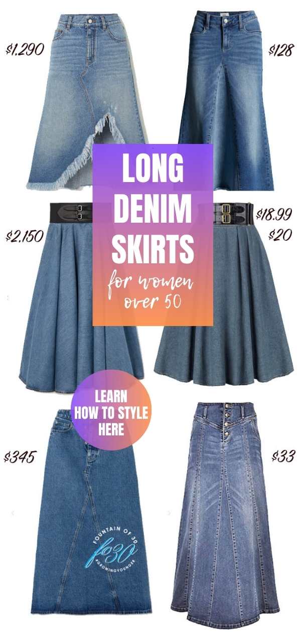 how to style denim skirts for women over 50 fountainof30