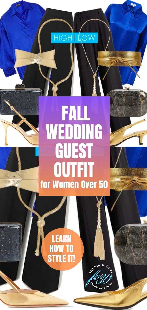 high low fall wedding guest outfit for women over 50 fountainof30