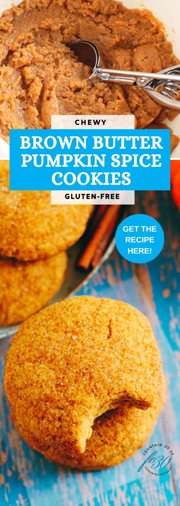 The Best Brown Butter Pumpkin Spice Cookies fountainof30 recipe