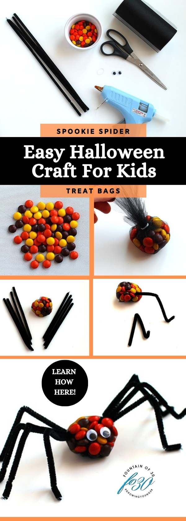 spooky spider easy halloween craft for kids fountainof30