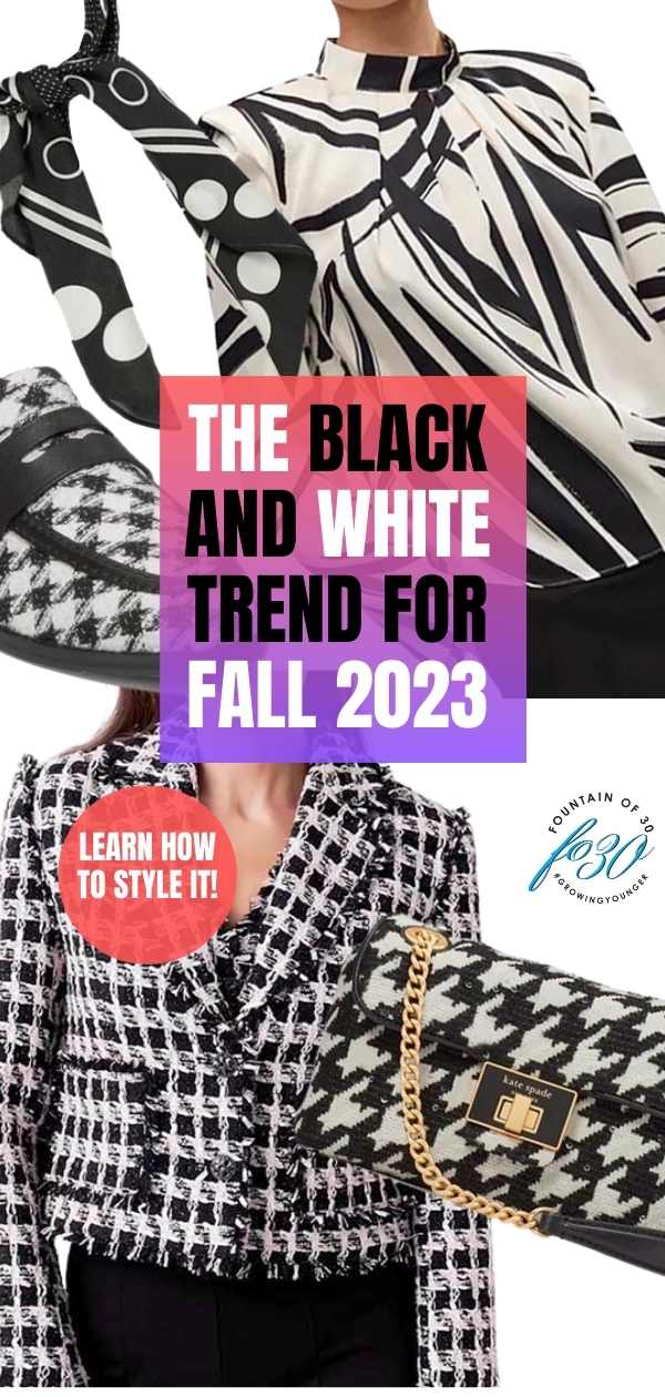 black and white prints fall 2023 fashion trend fountainof30