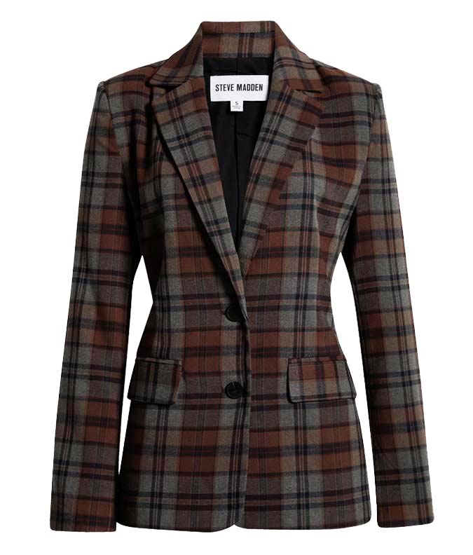 steve madden oversized plaid blazer fountainof30