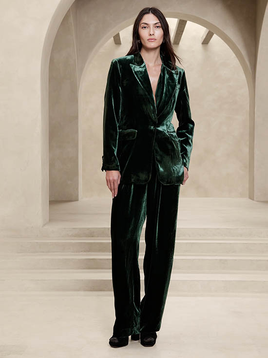 green velvet pant suit banana republic fountainof30