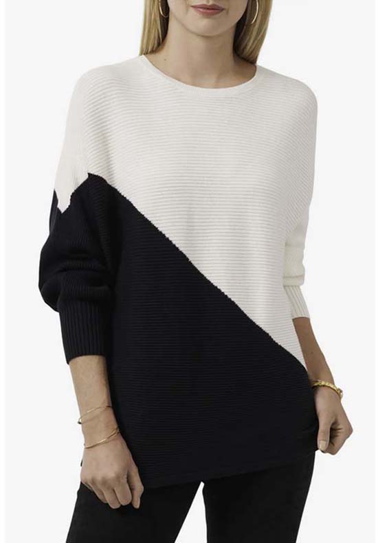 Vince Camuto Asymmetric Colorblock Sweater fountainof30