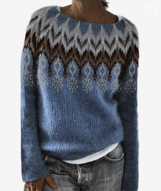 Amazon blue Argyle Vintage Sweater fountainof30