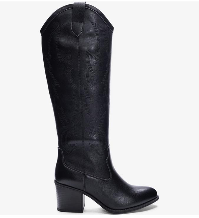 black Western-Style Boots fountainof30