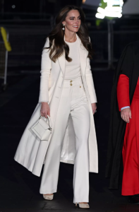 Kate Middleton in all white outfit best dressed in 2023 fountainof30