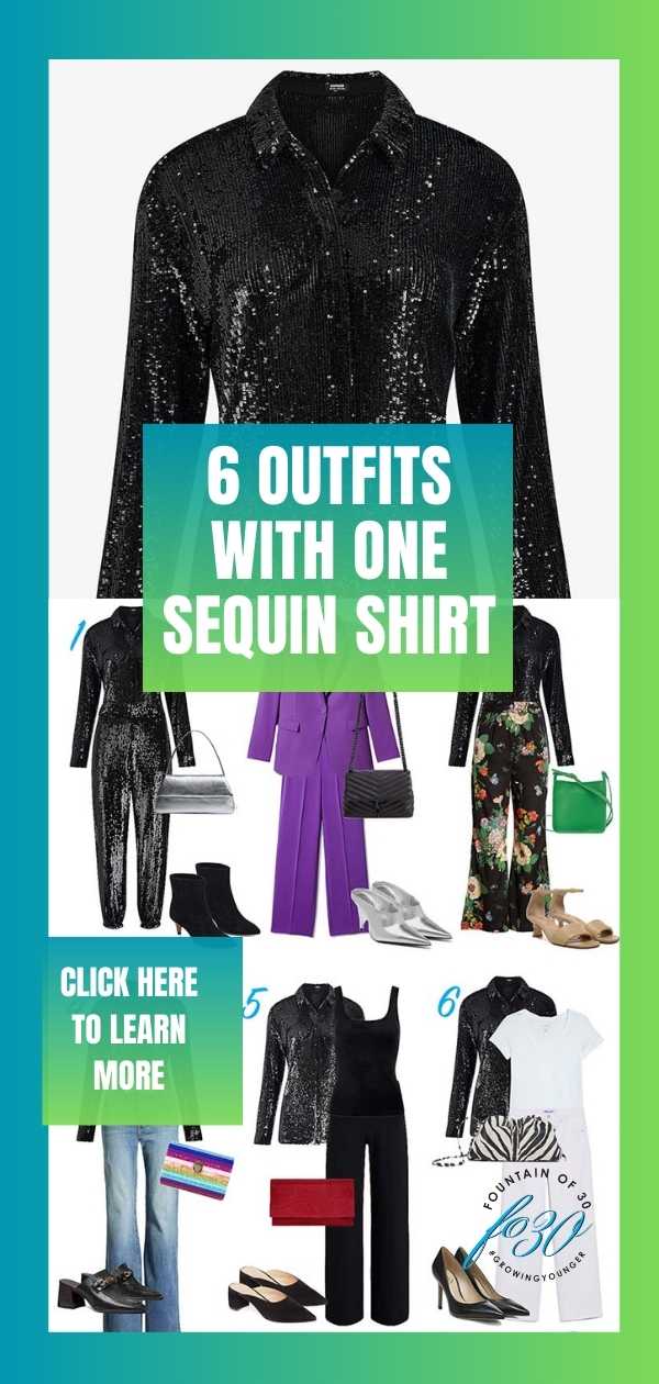how to wear a black sequin shirt 6 ways fountainof30