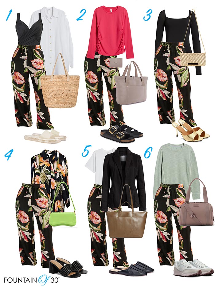 How to Wear Floral Beach Pants 6 Ways fouuntainof30