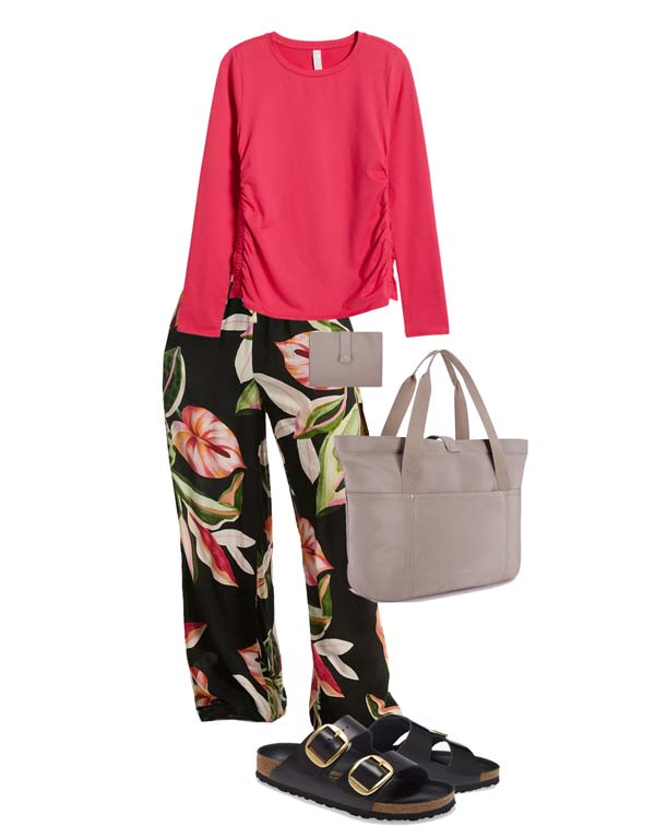 casual outfit floral beach pants fountainof30