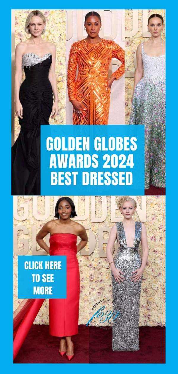 best dressed golden globes awards 2024 fountainof30