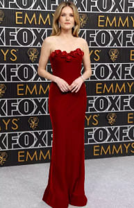 Emmy Awards 2024 Fashion red gown fountainof30