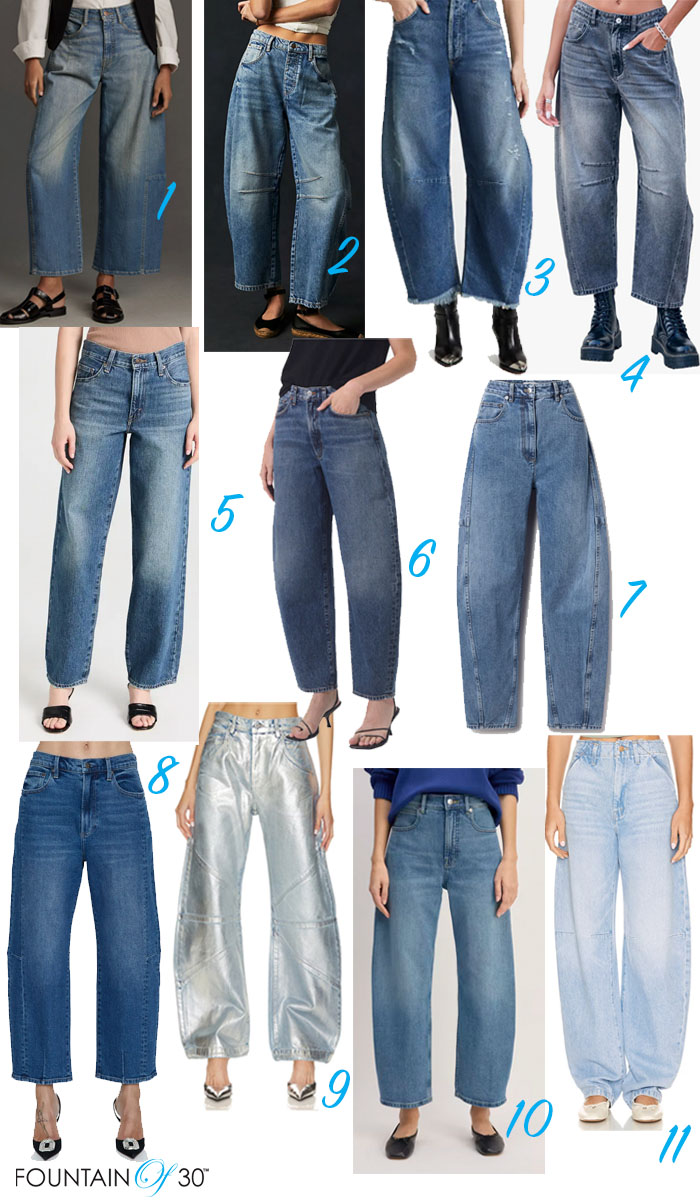 11 of The Best Barrel Leg Jeans To Shop fountainof30