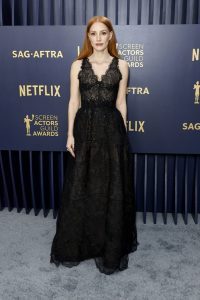 Jessica Chastain in Armani Prive SAG Awards fashion