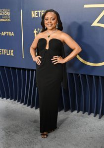 Black gown SAG Awards Quinta Brunson in Saint Laurent