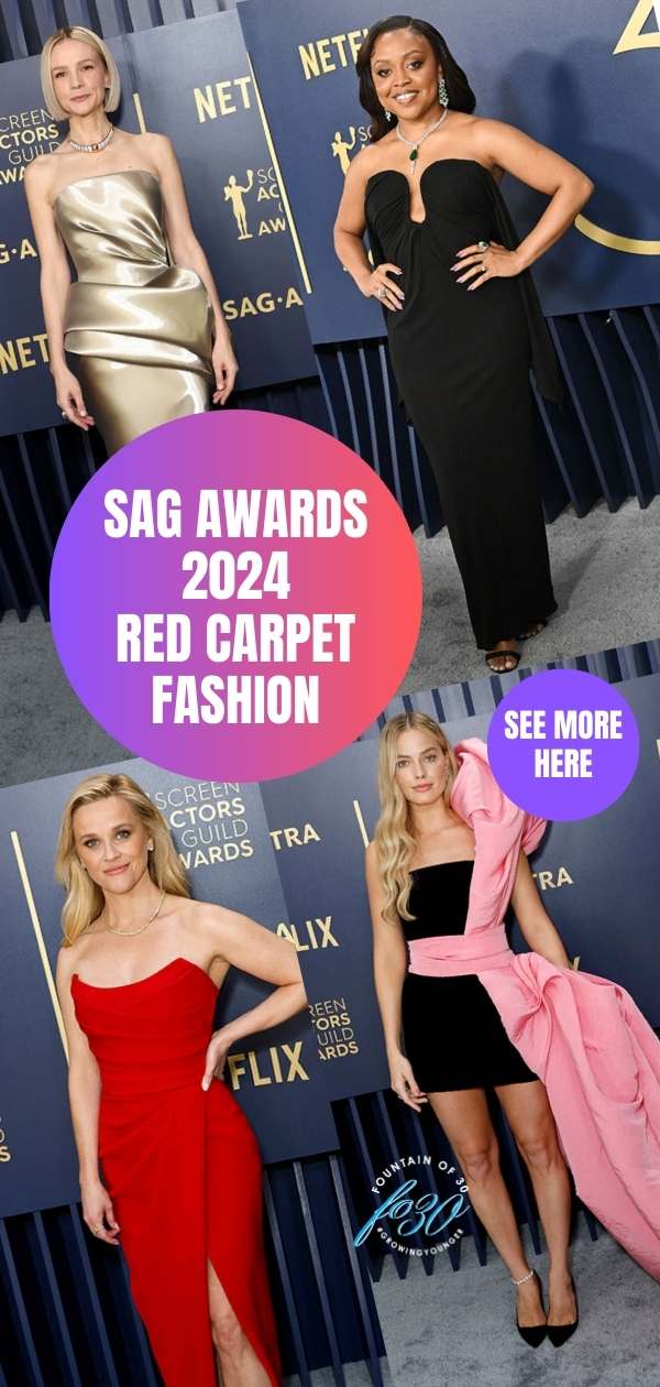 Screen Actors Guild Awards 2024 red carpet fashion fountainof30