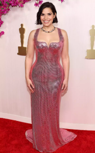 America Ferrera in pink Versace fountainof30 review