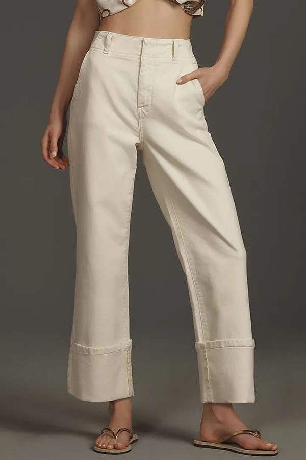 white jeans cuffed trend fountainof30