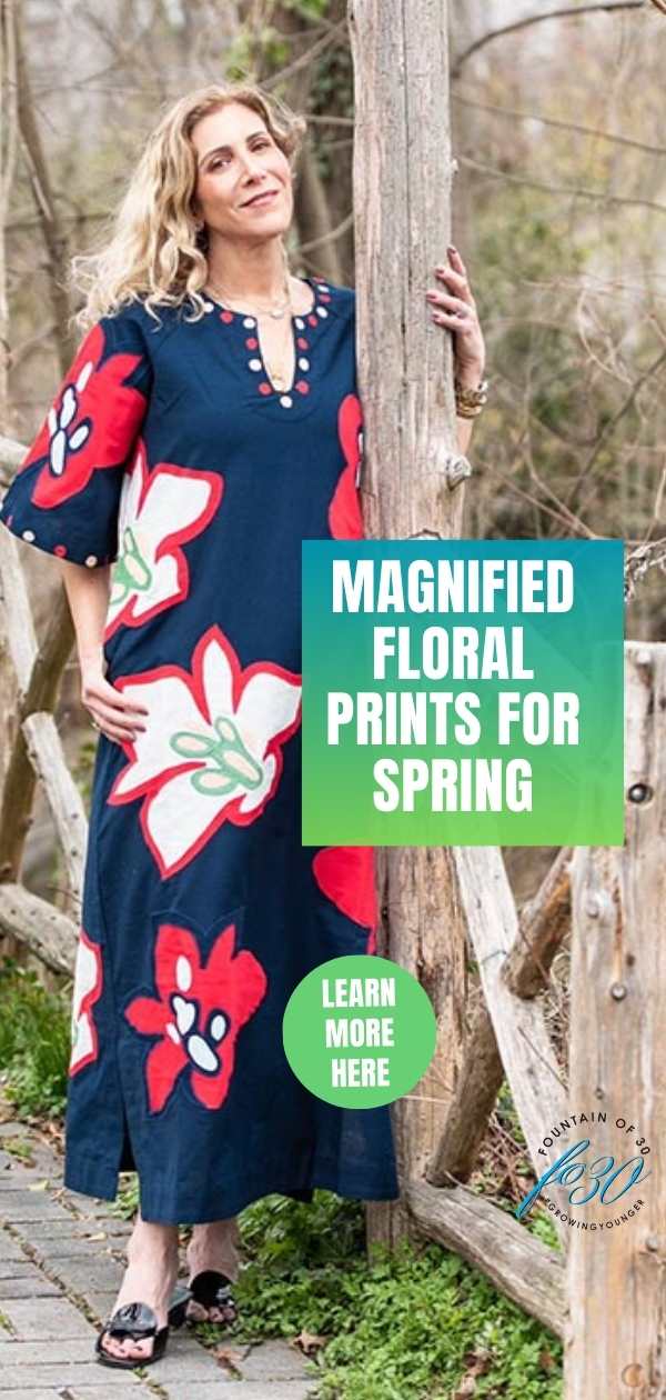 large floral print dress spring fashion trend fountainof30