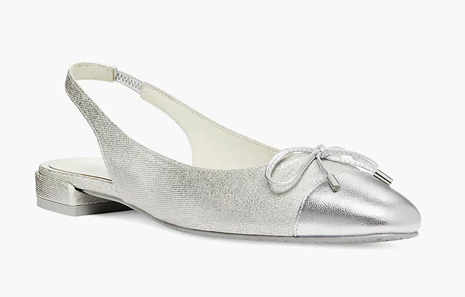 Stuart Weitzman Metallic Linen Slingback Flats fountainof30