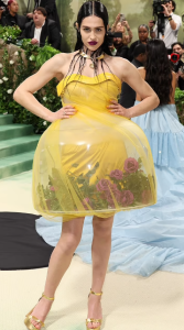 Amelia Gray Hamlin in yellow Undercover short dress met gala
