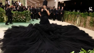 Cardi B in black Windowsen gown met gala 2024