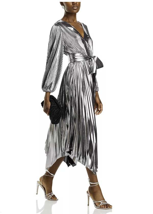 metallics trend for spring silver dress fountainof30