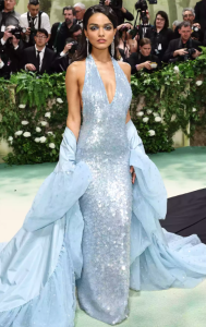 Rachel Zegler in blue Dior gown met gala 2024