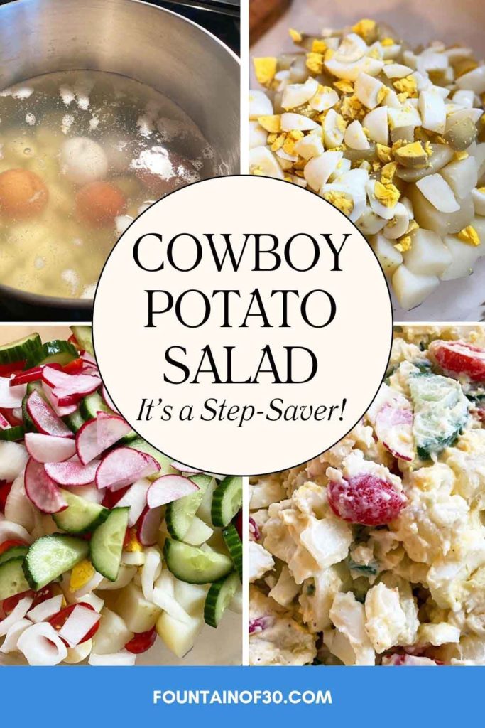 cowboy potato salad egg radishes is a step-saver