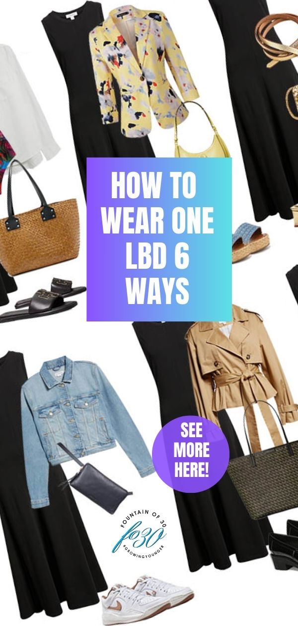 how to wear a LBD Little Black Dress 6 ways fountainof30