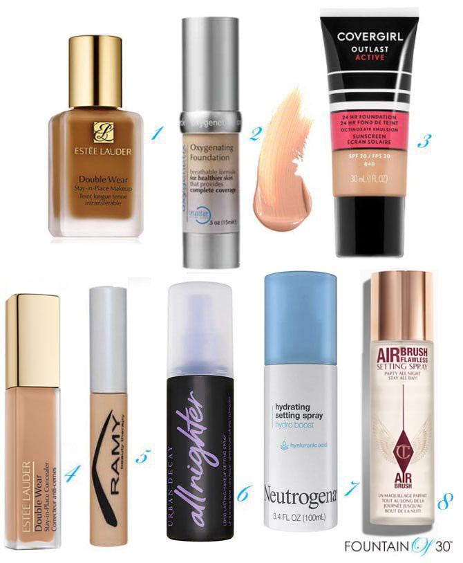 sweat proof makeup foundations consealers fouuntainof30