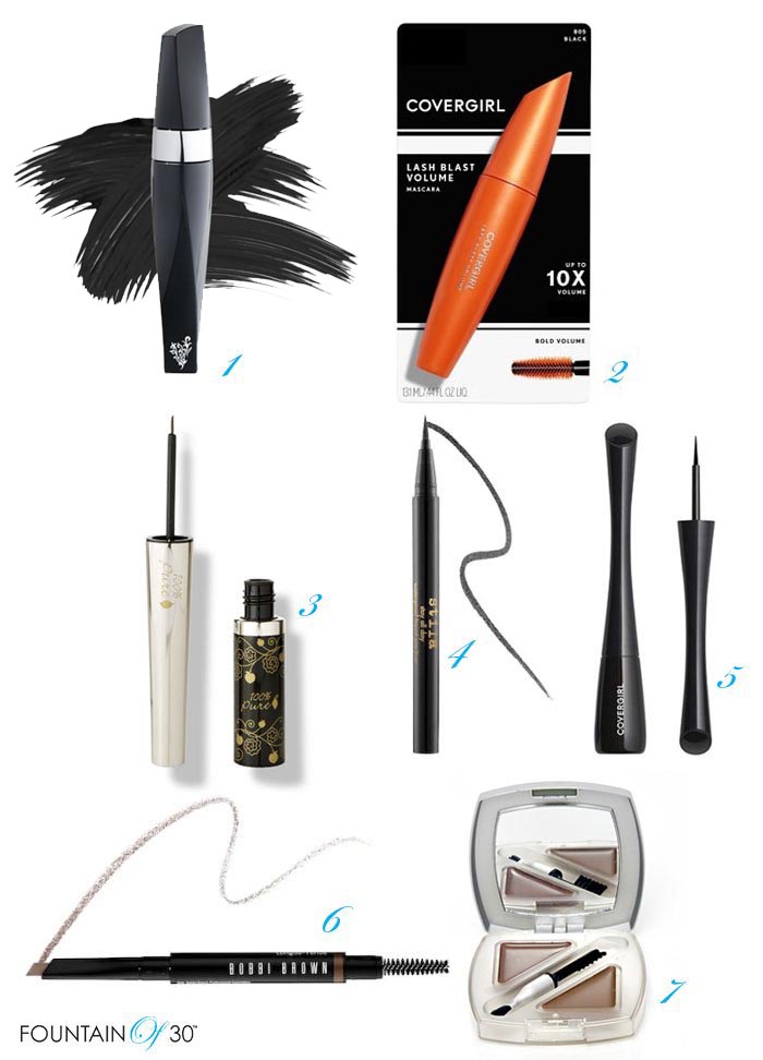 Sweat Proof Mascaras, Eye Liners and Brow Makeup fountainof30