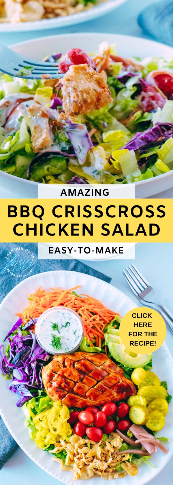 amazing easy airfryer bbq crisscross chicken salad fountainof30